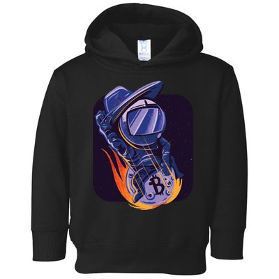 Bitcoin Astronaut To The Moon Toddler Hoodie