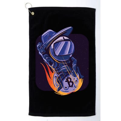 Bitcoin Astronaut To The Moon Golf Towel