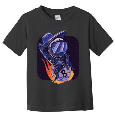Bitcoin Astronaut To The Moon Toddler T-Shirt