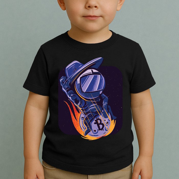 Bitcoin Astronaut To The Moon Toddler T-Shirt