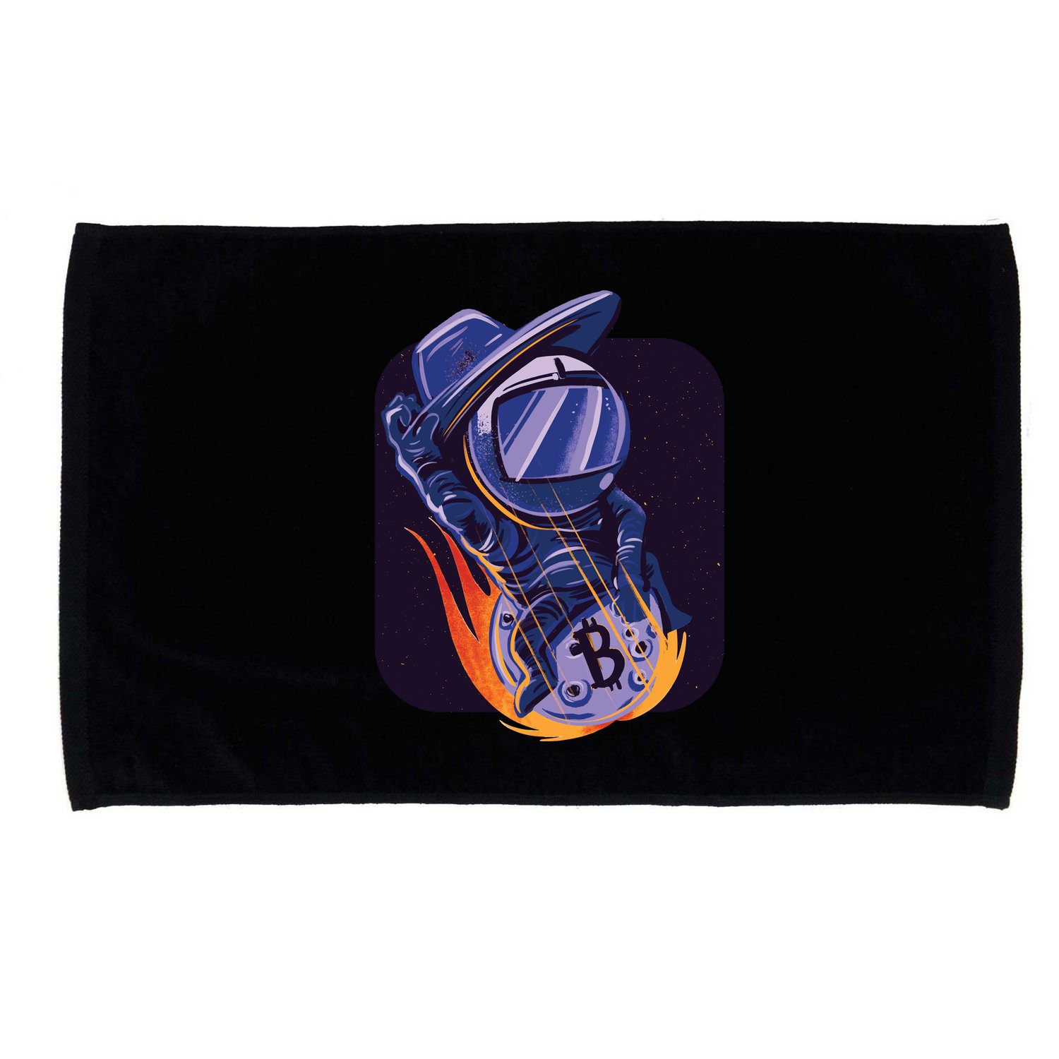 Bitcoin Astronaut To The Moon Microfiber Hand Towel