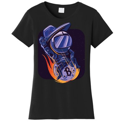 Bitcoin Astronaut To The Moon Women's T-Shirt