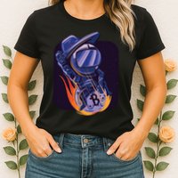 Bitcoin Astronaut To The Moon Womens T-Shirt