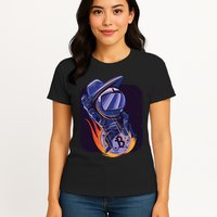 Bitcoin Astronaut To The Moon Womens T-Shirt