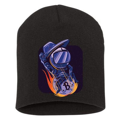 Bitcoin Astronaut To The Moon Short Acrylic Beanie