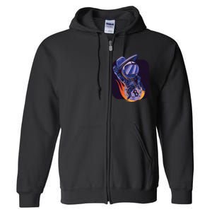 Bitcoin Astronaut To The Moon Full Zip Hoodie