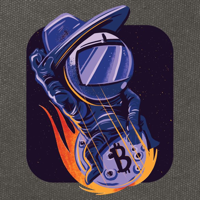 Bitcoin Astronaut To The Moon Cotton Canvas Backpack