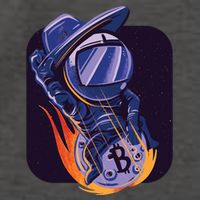 Bitcoin Astronaut To The Moon Vector Backpack