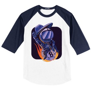 Bitcoin Astronaut To The Moon Baseball Sleeve Shirt