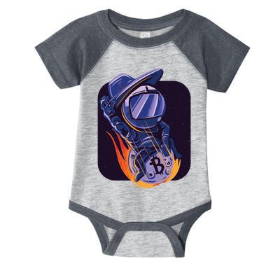 Bitcoin Astronaut To The Moon Infant Baby Jersey Bodysuit