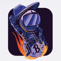 Bitcoin Astronaut To The Moon Garment-Dyed Sweatshirt