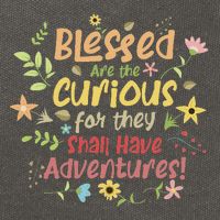 Blessed Are The Curious For They Shall Have Adventures Humor Cotton Canvas Backpack