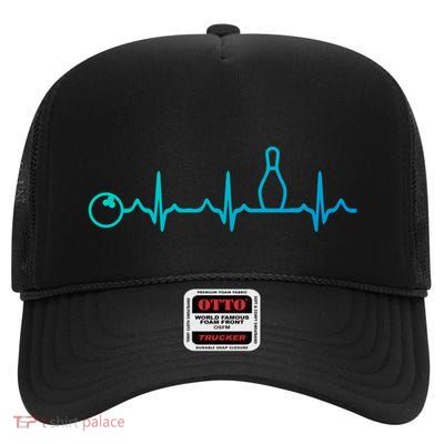 Bowling And Team Merch Bowling Gift High Crown Mesh Back Trucker Hat