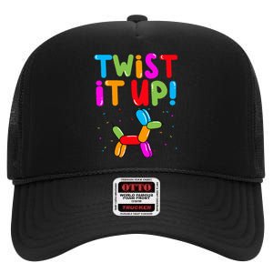 Balloon Animal Twister Party Twist It Up Balloon Artist High Crown Mesh Back Trucker Hat