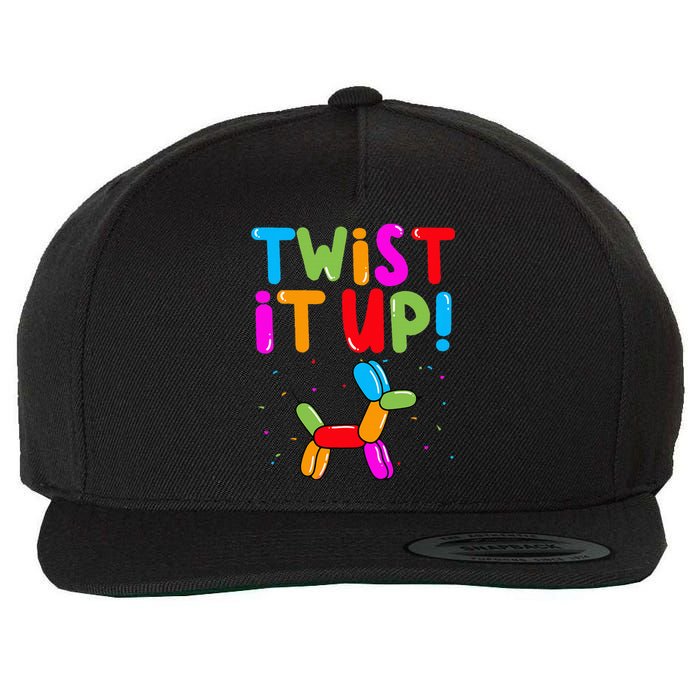 Balloon Animal Twister Party Twist It Up Balloon Artist Wool Snapback Cap