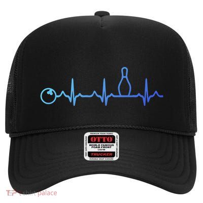 Bowling And Team Merch Bowling Gift High Crown Mesh Back Trucker Hat