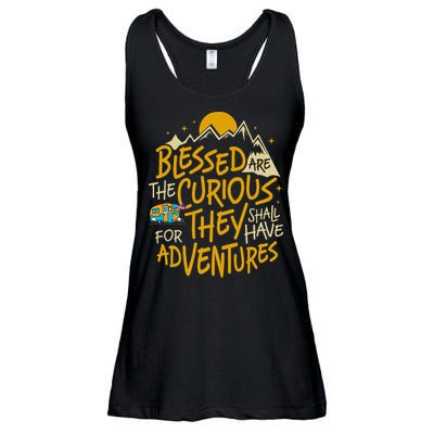 Blessed Are The Curious For They Shall Have Adventures Ladies Essential Flowy Tank