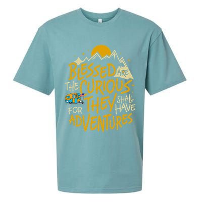 Blessed Are The Curious For They Shall Have Adventures Sueded Cloud Jersey T-Shirt