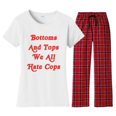 Bottoms And Tops We All Hate Cops Women's Flannel Pajama Set