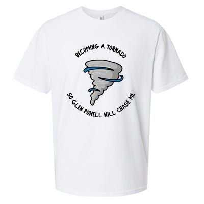 Becoming A Tornado So Will Chase Me Sueded Cloud Jersey T-Shirt