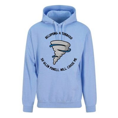 Becoming A Tornado So Will Chase Me Unisex Surf Hoodie