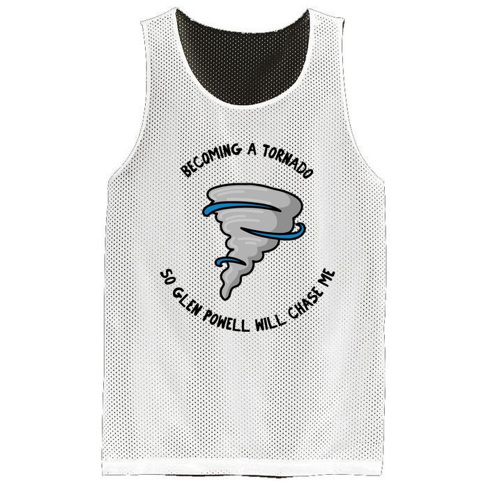 Becoming A Tornado So Will Chase Me Mesh Reversible Basketball Jersey Tank