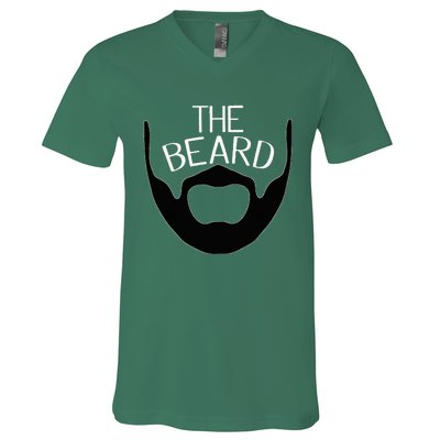 Beauty And The Beard Matching Couples V-Neck T-Shirt