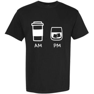 Big And Tall Am To Pm Coffee Whisky Rum Tequila Vodka Garment-Dyed Heavyweight T-Shirt