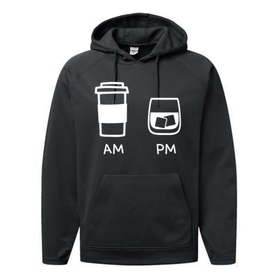 Big And Tall Am To Pm Coffee Whisky Rum Tequila Vodka Performance Fleece Hoodie