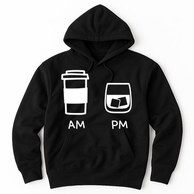 Big And Tall Am To Pm Coffee Whisky Rum Tequila Vodka Hoodie