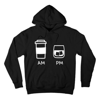 Big And Tall Am To Pm Coffee Whisky Rum Tequila Vodka Hoodie