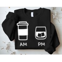 Big And Tall Am To Pm Coffee Whisky Rum Tequila Vodka Sweatshirt