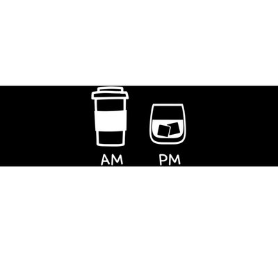 Big And Tall Am To Pm Coffee Whisky Rum Tequila Vodka Bumper Sticker