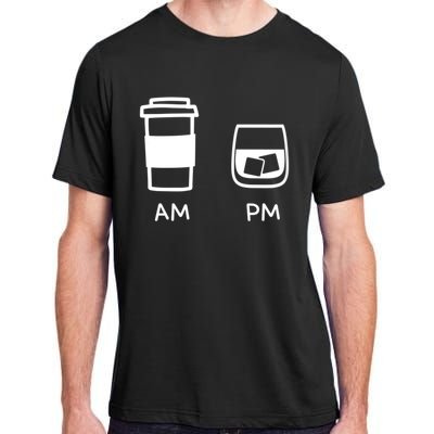 Big And Tall Am To Pm Coffee Whisky Rum Tequila Vodka Adult ChromaSoft Performance T-Shirt