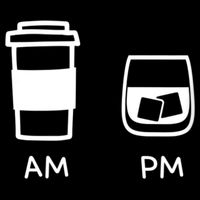 Big And Tall Am To Pm Coffee Whisky Rum Tequila Vodka Flat Bill Trucker Hat