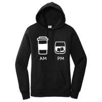 Big And Tall Am To Pm Coffee Whisky Rum Tequila Vodka Women's Pullover Hoodie