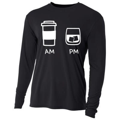 Big And Tall Am To Pm Coffee Whisky Rum Tequila Vodka Cooling Performance Long Sleeve Crew