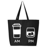 Big And Tall Am To Pm Coffee Whisky Rum Tequila Vodka 25L Jumbo Tote