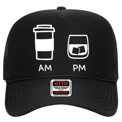 Big And Tall Am To Pm Coffee Whisky Rum Tequila Vodka Trucker Hat