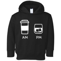 Big And Tall Am To Pm Coffee Whisky Rum Tequila Vodka Toddler Hoodie