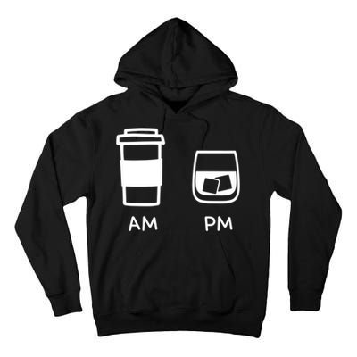 Big And Tall Am To Pm Coffee Whisky Rum Tequila Vodka Tall Hoodie