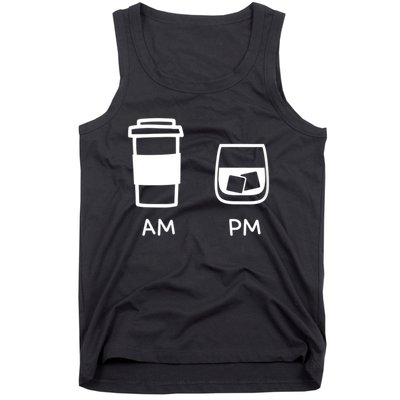 Big And Tall Am To Pm Coffee Whisky Rum Tequila Vodka Tank Top