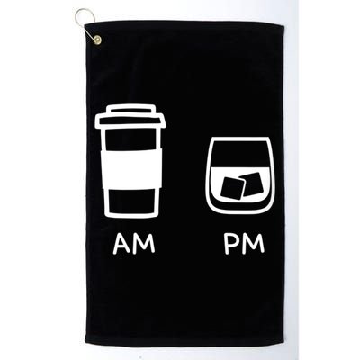 Big And Tall Am To Pm Coffee Whisky Rum Tequila Vodka Golf Towel