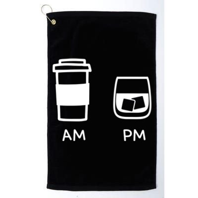 Big And Tall Am To Pm Coffee Whisky Rum Tequila Vodka Platinum Collection Golf Towel