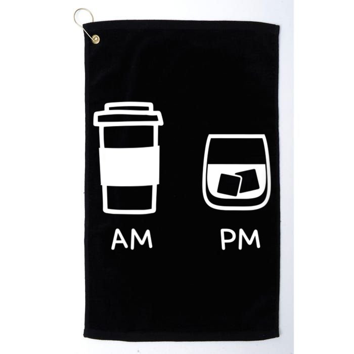 Big And Tall Am To Pm Coffee Whisky Rum Tequila Vodka Golf Towel