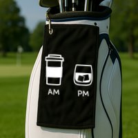 Big And Tall Am To Pm Coffee Whisky Rum Tequila Vodka Golf Towel