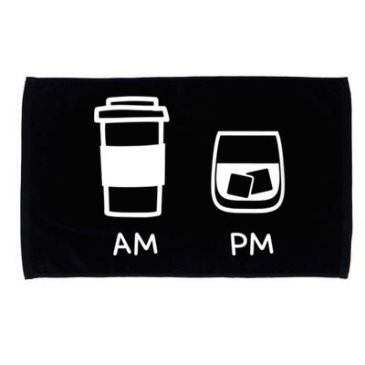 Big And Tall Am To Pm Coffee Whisky Rum Tequila Vodka Microfiber Hand Towel