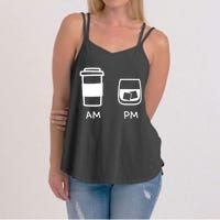 Big And Tall Am To Pm Coffee Whisky Rum Tequila Vodka Women's Strappy Tank