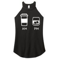 Big And Tall Am To Pm Coffee Whisky Rum Tequila Vodka Women's Perfect Tri Rocker Tank