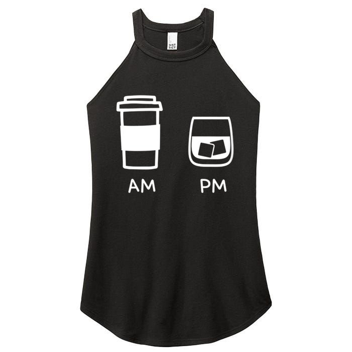 Big And Tall Am To Pm Coffee Whisky Rum Tequila Vodka Women's Perfect Tri Rocker Tank